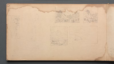 Taccuino, pagina 39: Paesaggi del Maine, 1859 da Sanford Robinson Gifford
