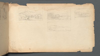 Taccuino, pagina 40: Paesaggio del Maine, 1859 da Sanford Robinson Gifford