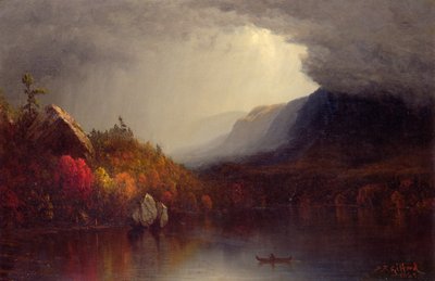 Studio di una tempesta in arrivo sul lago George da Sanford Robinson Gifford