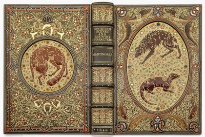 Rilegatura ornamentale con pietre preziose, raffigurante diversi animali da Sangorski and Sutcliffe