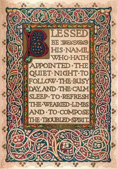 Manoscritto illuminato per illustrare Il Talismano di Walter Scott, ca. 1830 da Sangorski and Sutcliffe