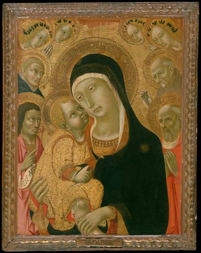 Madonna col Bambino e i santi Giovanni Battista, Girolamo, Pietro Martire da Sano di Pietro