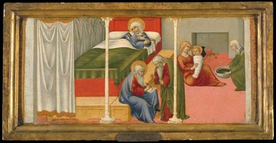 La nascita e il battesimo di San Giovanni Battista da Sano di Pietro