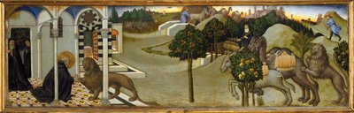 San Girolamo toglie una spina dalla zampa del leone... da Sano di also Ansano di Pietro di Mencio Pietro