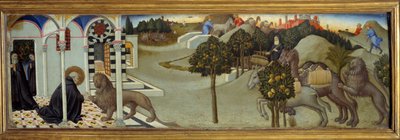 Scena della vita di San Girolamo da Sano di also Ansano di Pietro di Mencio Pietro