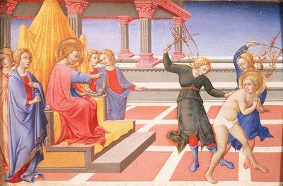 La flagellazione di San Girolamo da Sano di also Ansano di Pietro di Mencio Pietro