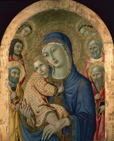La Madonna col Bambino con santi e angeli da Sano di also Ansano di Pietro di Mencio Pietro