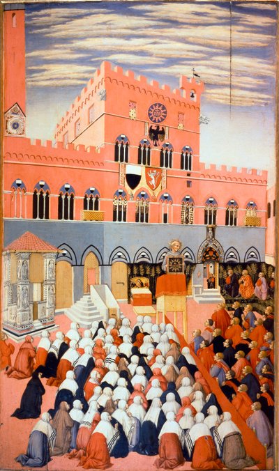 La predicazione di Bernardino da Siena da Sano di also Ansano di Pietro di Mencio Pietro