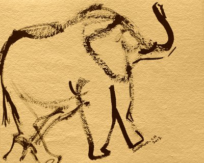 Disegno astratto di elefante da Santhosh ch