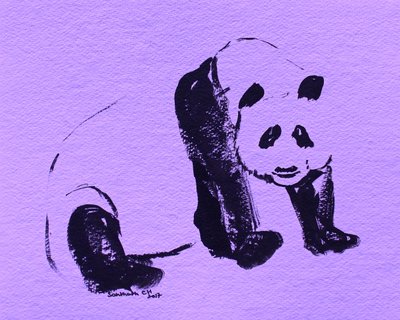 Panda a inchiostro nero da Santhosh ch