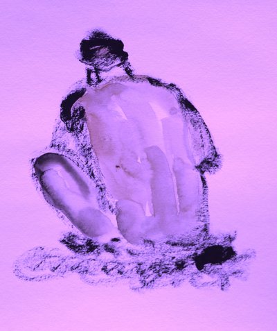 Nudo viola contemplativo da Santhosh ch