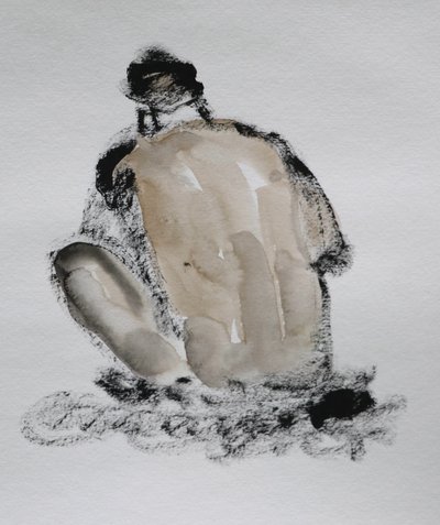 Schizzo espressivo di una figura nuda da Santhosh ch