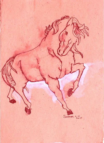 Maestoso stallone rosso da Santhosh ch