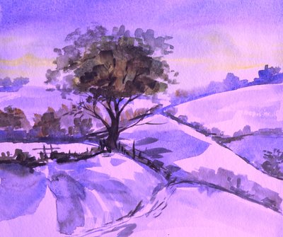Paesaggio invernale viola da Santhosh ch