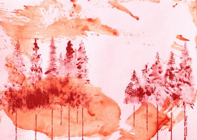 La serenità della foresta rossa da Santhosh ch