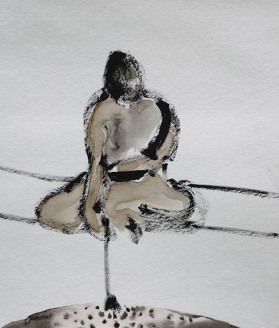 Schizzo di meditazione samurai da Santhosh ch