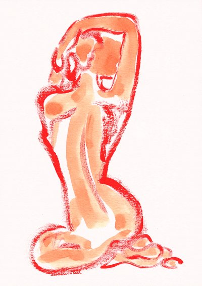 Studio sensuale di una figura rossa da Santhosh ch