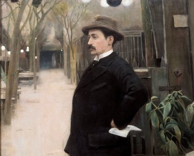 Ritratto del pittore Miguel Utrillo (1862-1934) durante il suo soggiorno a Parigi (dettaglio). Dipinto di Santiago Rusinol y Prats, 1891 da Santiago Rusinol i Prats