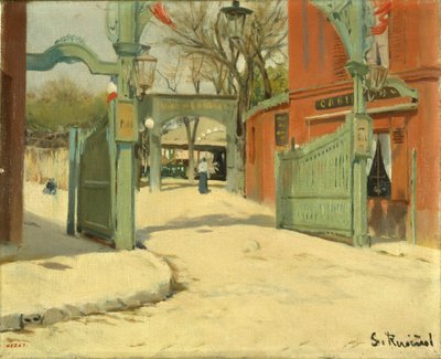 Ingresso al parco del Moulin de la Galette da Santiago Rusiñol