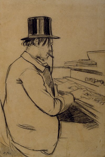 Ritratto di Erik Satie che suona l