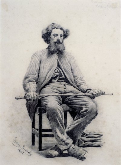 Uomo seduto da Santiago Rusiñol