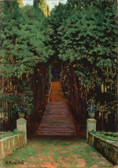 Scala nel giardino da Santiago Rusiñol