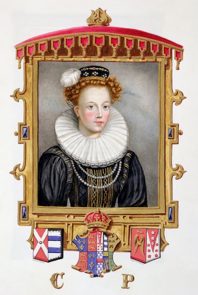 Ritratto di Catherine Parr (1512-1548) sesta moglie di Enrico VIII da giovane vedova da 