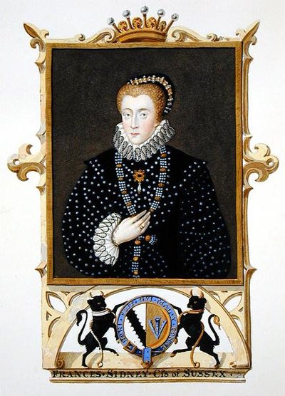 Ritratto di Frances Sidney (d.c.1589) Contessa di Sussex da 