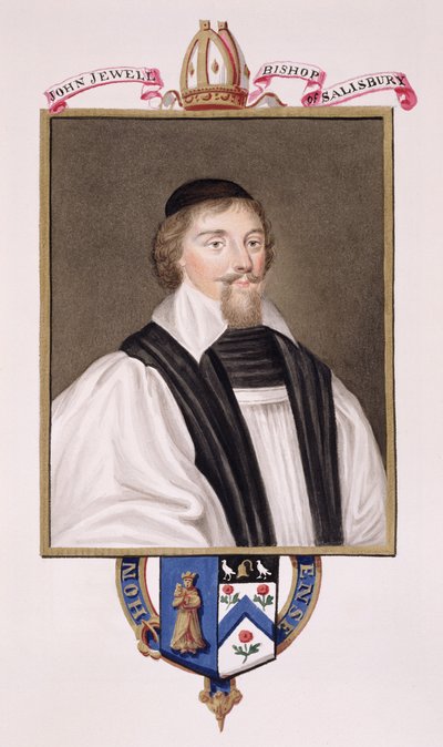 Ritratto di John Jewel (1522-71) Vescovo di Salisbury da 