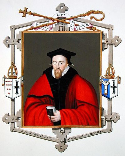 Ritratto di John Whitgift (c.1530-1604) Arcivescovo di Canterbury da 