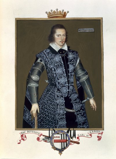 Ritratto di Robert Devereux (1566-1601) 2° Conte di Essex da Memoirs of the Court of Queen Elizabeth dopo l