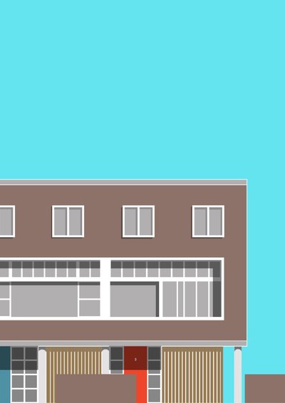 1-3 Willow Road, 2020 (digitale) da Sarah Evans