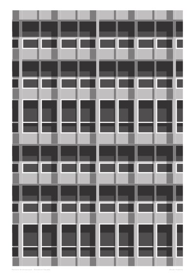 Facciata brutalista, 2015 (digitale) da Sarah Evans