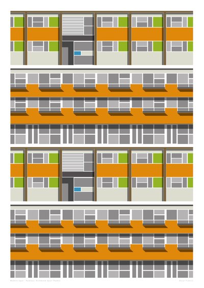 Parleys Estate, 2016 (stampa giclée grafica) da Sarah Evans