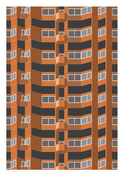 Worlds End Estate, 2014 (stampa giclée grafica) da Sarah Evans