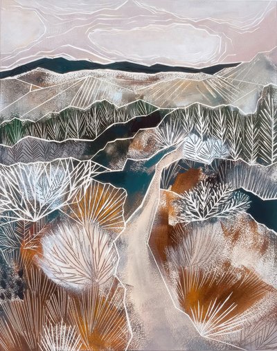 Paesaggio astratto dai toni terrosi da Sarah Fitzgerald