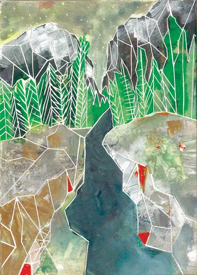 Fiume di montagna geometrico da Sarah Fitzgerald