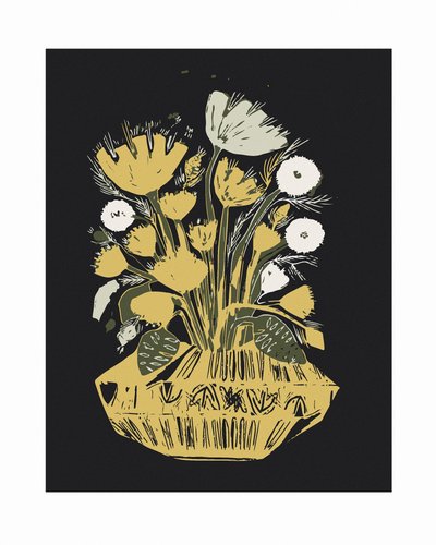 Fiori dorati in stile rustico da Sarah Fitzgerald