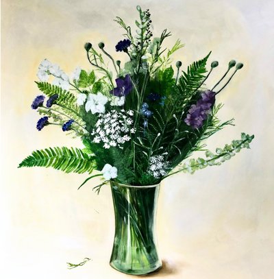 Fiori di Lotties, 2023 (acrilico su tavola) da Sarah Thompson Engels