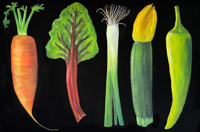 Verdure, 2024 (olio su tela) da Sarah Thompson Engels