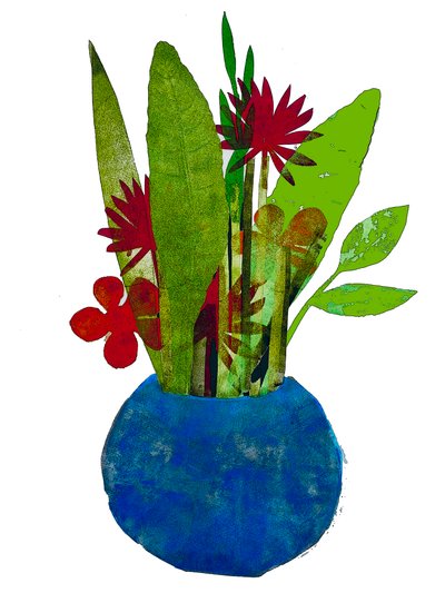 Ciotola di foglie e fiori da Sarah Thompson Engels