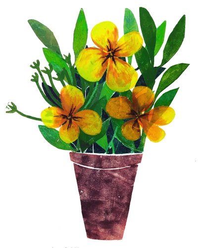 Vaso di pianta gialla da Sarah Thompson Engels