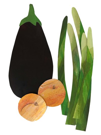 Asparagi, albicocche, melanzana da Sarah Thompson Engels