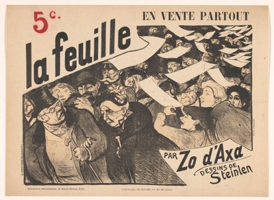 Manifesto pubblicitario per La feuille di Zo d