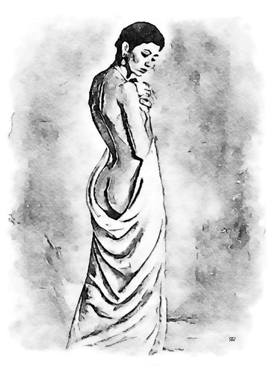 Donna con asciugamano da SaskiaBJ