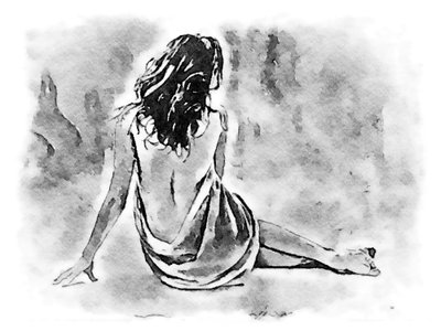 Donna dopo il bagno da SaskiaBJ