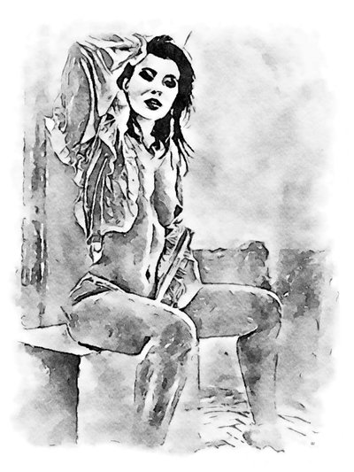 Donna nuda con camicetta da SaskiaBJ