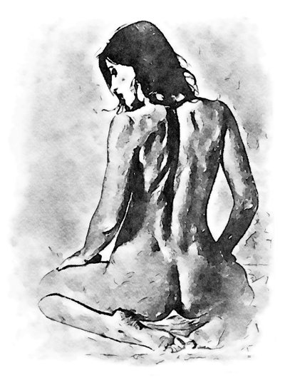Bella donna inginocchiata da SaskiaBJ