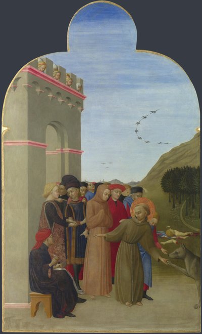 Il Lupo di Gubbio dal Polittico del Santo Sepolcro (1437-1444) da Sassetta