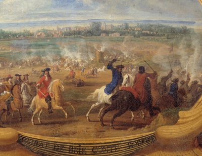 Le azioni del principe Luigi II di Borbone Condé, noto come il Gran Condé, Battaglia di Brie Comte Robert (dettaglio) da Sauveur Le Conte